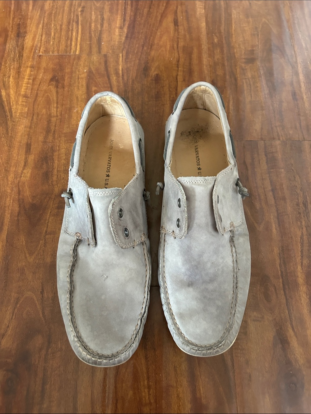 John Varvatos leather boat shoes size 11
